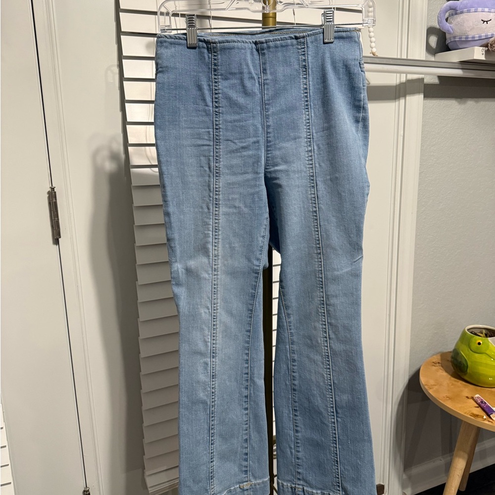 INC International Concepts Light Blue Flare Jeans